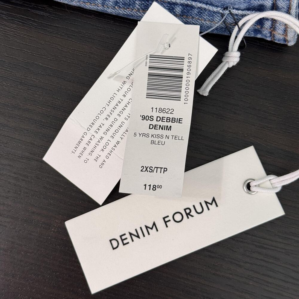 Aritzia Denim Forum Tank Top Womens XXS 90s Debbie Denim Corset Bustier Crop - Picture 5 of 9